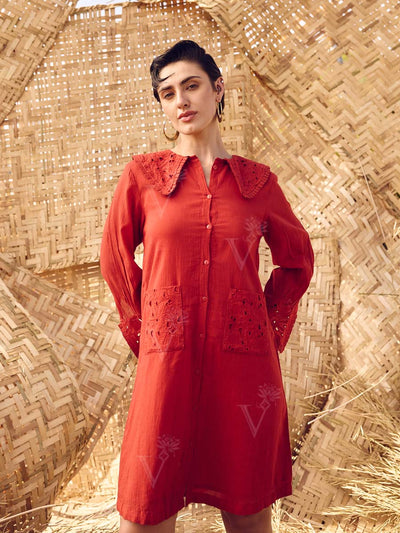 Red Cotton Dress