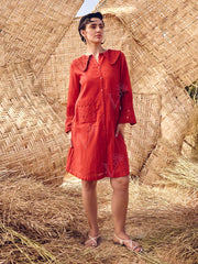 Red Cotton Dress