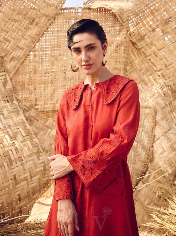 Red Cotton Dress