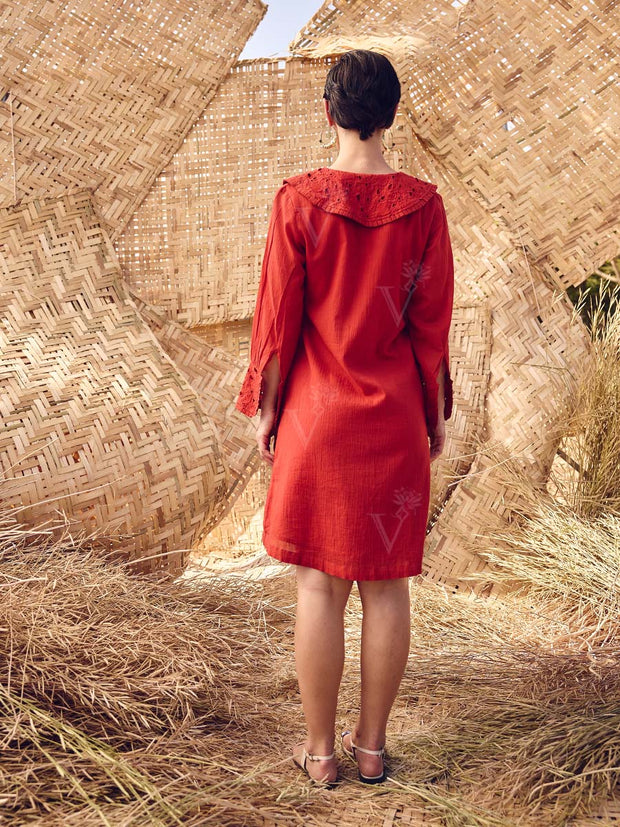 Red Cotton Dress
