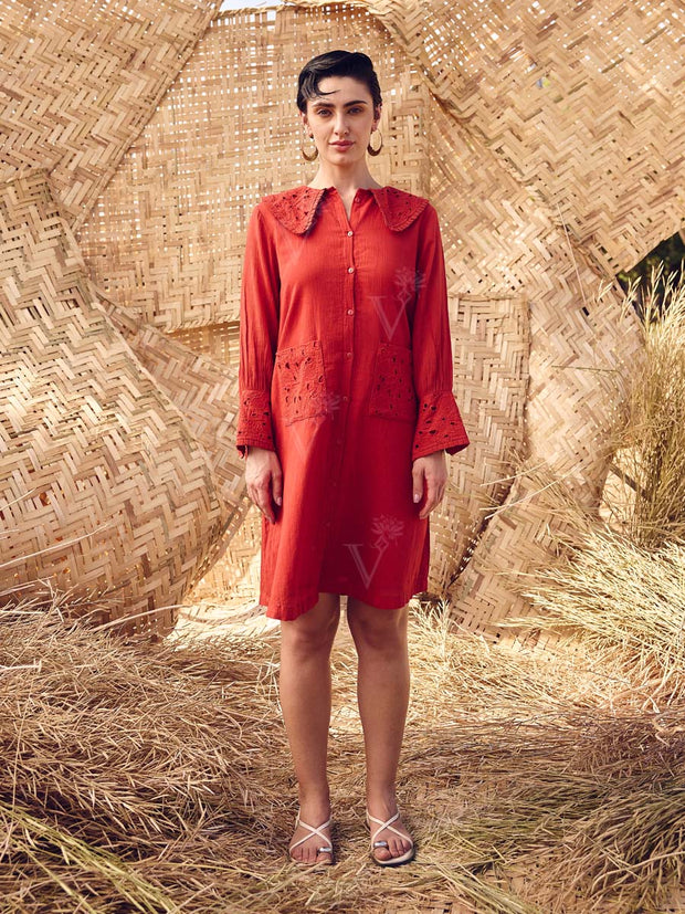 Red Cotton Dress