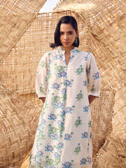 White and Green Printed Co-ord Set