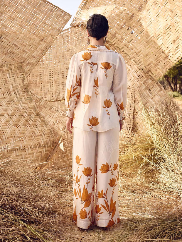White and Yellow  Co-ord Set