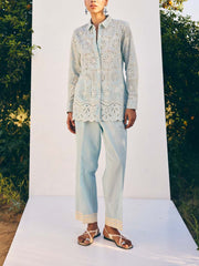Blue Cotton Co-ord Set 