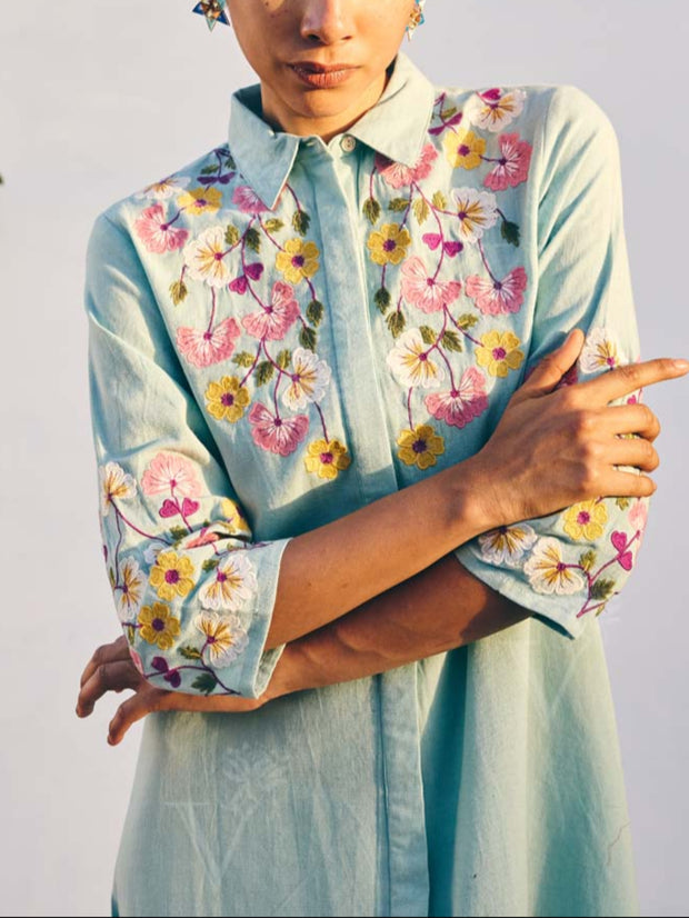 Blue Cotton Dress 