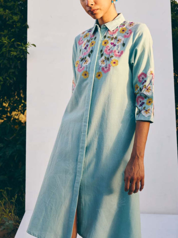 Blue Cotton Dress 