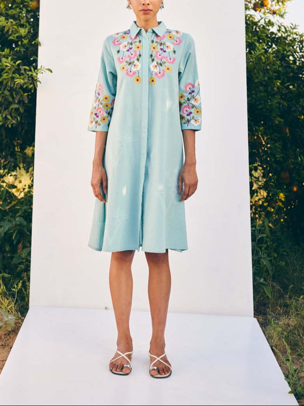 Blue Cotton Dress 