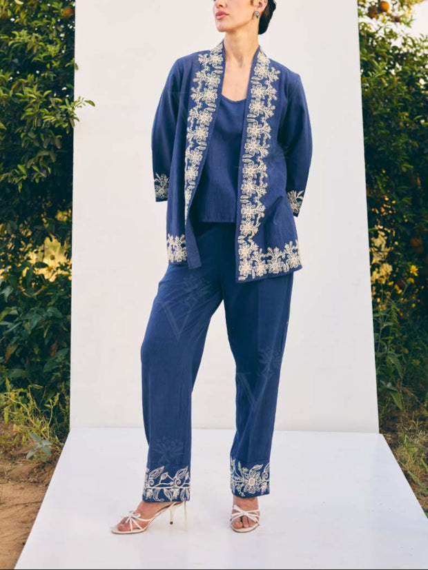 Blue Cotton Co-ord Set