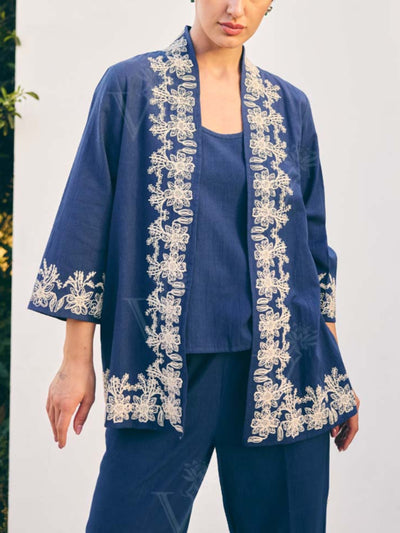 Blue Cotton Co-ord Set