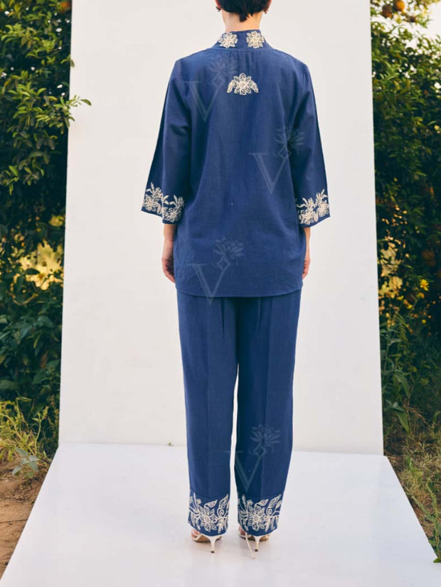 Blue Cotton Co-ord Set