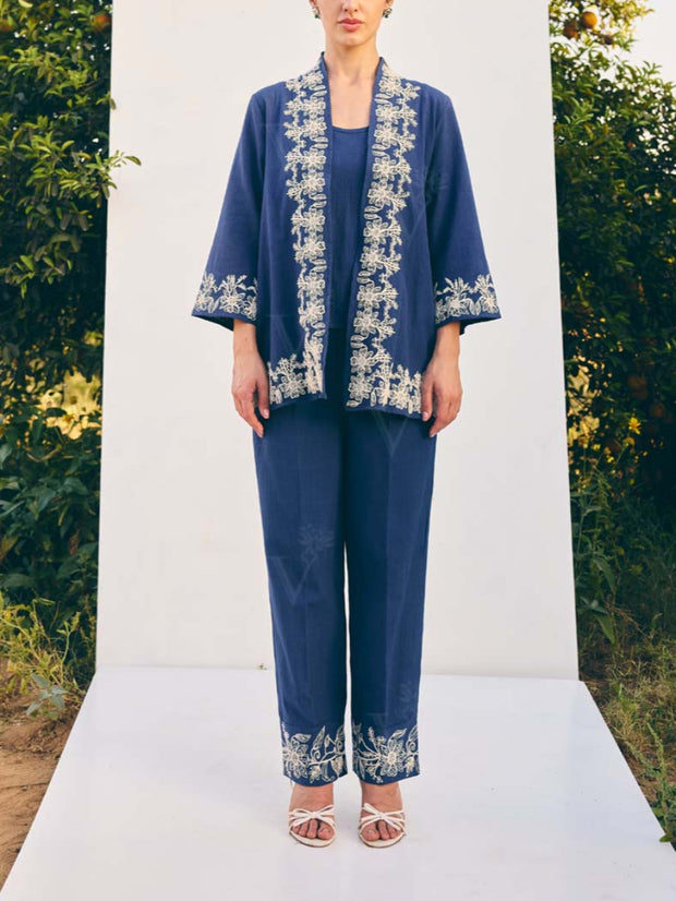 Blue Cotton Co-ord Set