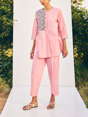 Pink Cotton Co-ord Set
