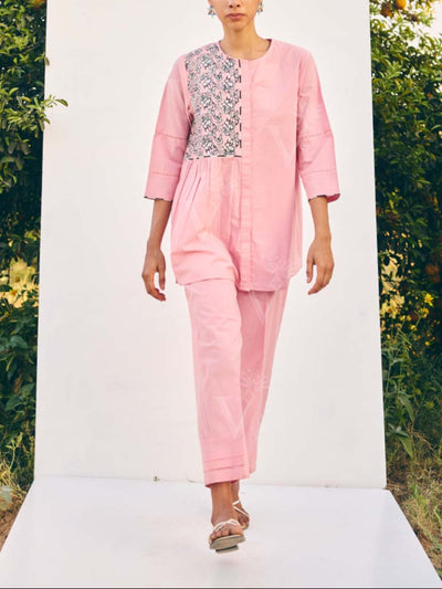 Pink Cotton Co-ord Set