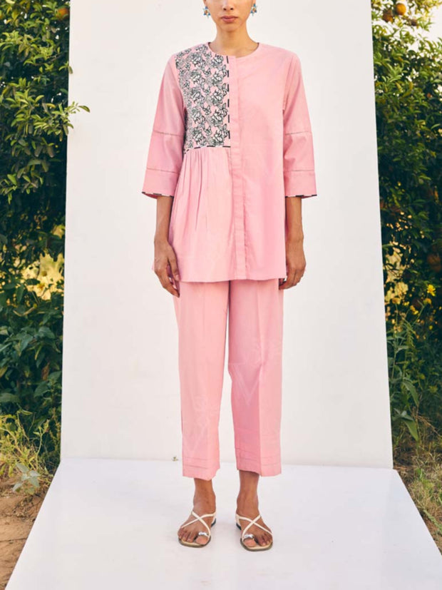 Pink Cotton Co-ord Set