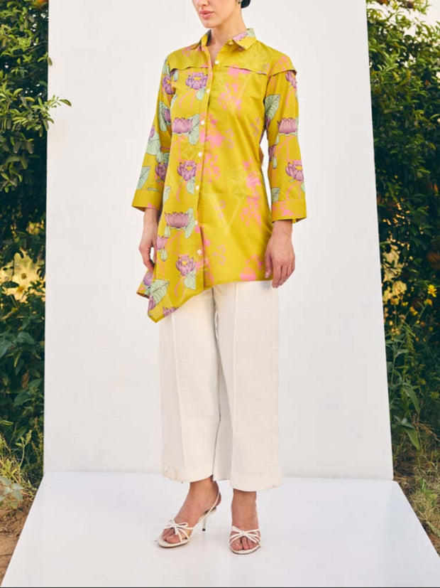 Yellow Printed Top