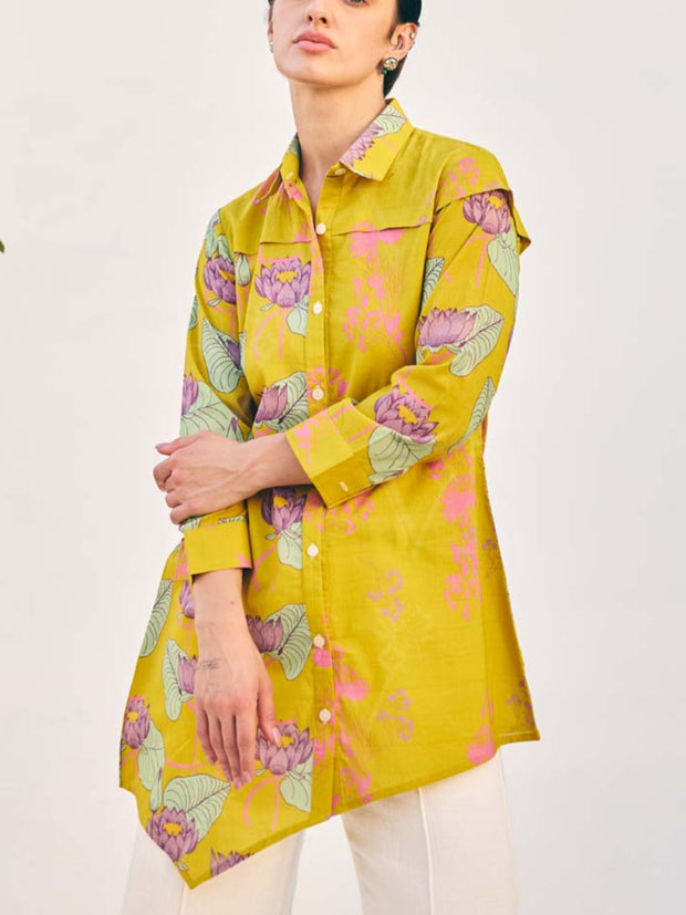 Yellow Printed Top