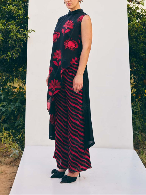 Red and Black Printed Co-ord Set