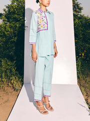 Blue Cotton Co-ord Set