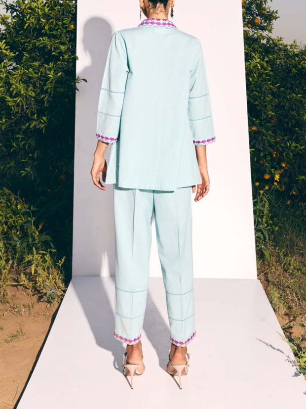 Blue Cotton Co-ord Set