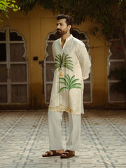Palm Oasis Zipper Kurta