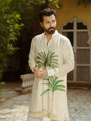 Palm Oasis Zipper Kurta