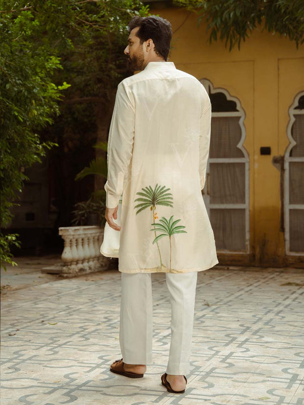 Palm Oasis Zipper Kurta