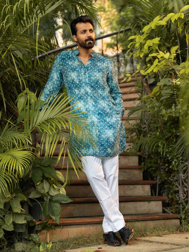 Indigo Mist Ganganagery Kurta