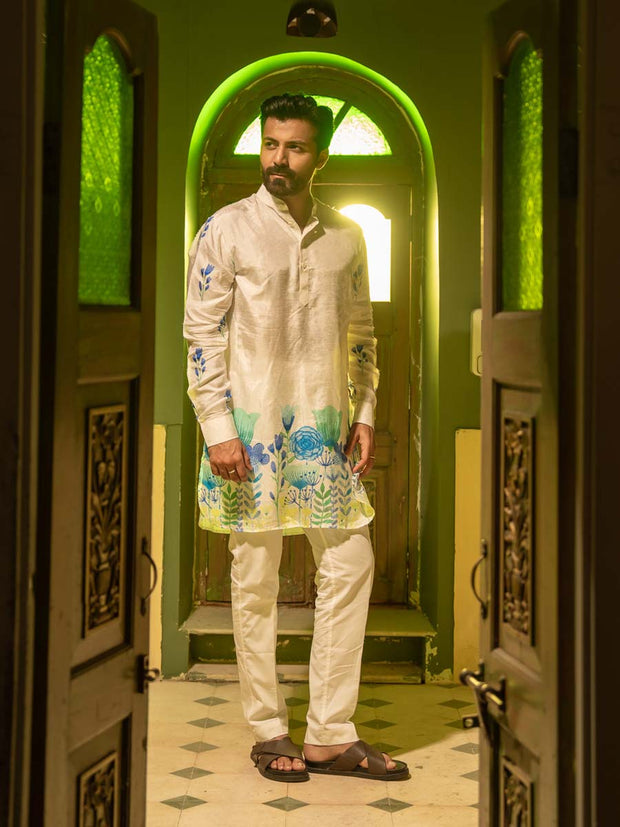 Wildflower Horizon Blue Ganganagery Kurta