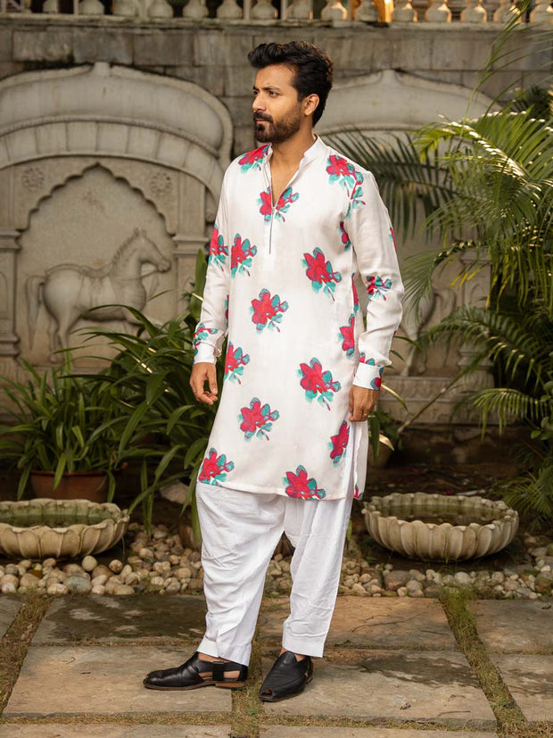 Gulab Nagri Zipper Kurta