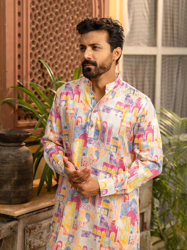 Pastel Vista Ganganagery Kurta