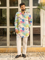 Spring Bloom Blue Ganganagry Kurta