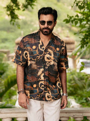 Dragon Reverie Relaxed Fit Cuban Collar Shirt