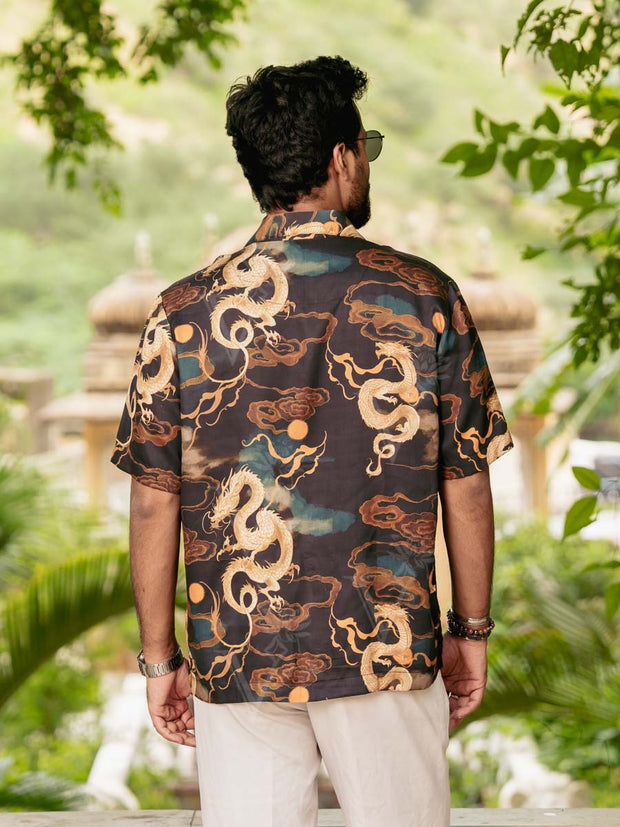 Dragon Reverie Relaxed Fit Cuban Collar Shirt
