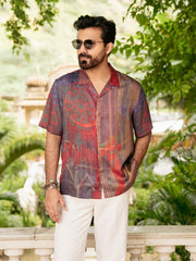 Odyssey Art Relaxed Fit Cuban Collar Shirt