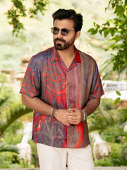 Odyssey Art Relaxed Fit Cuban Collar Shirt