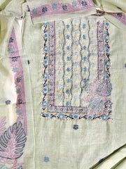 Light Green Chanderi Dress Material