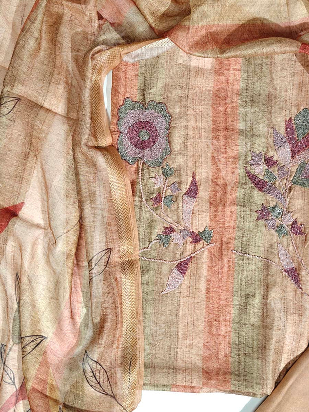 Multi Chanderi Dress Material