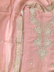 Peach Tissue Dress Material