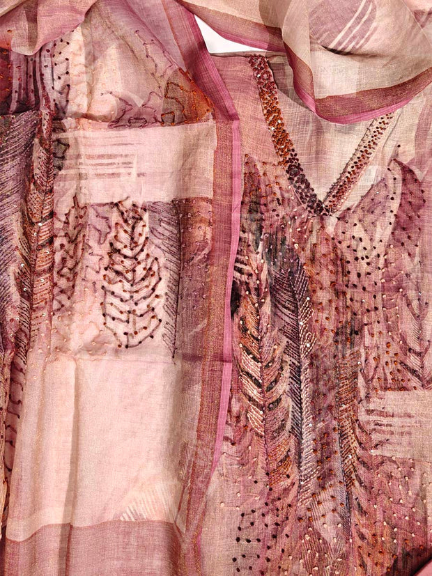 Wine Kota Silk Dress Material