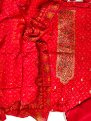 Red Silk Dress Material