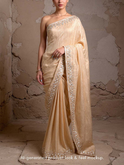 Light Peach Silk Saree