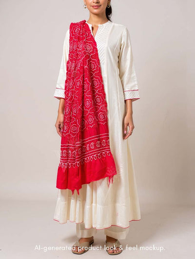 Red Bandhani Dupatta