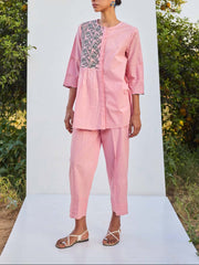 Pink Cotton Co-ord Set