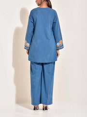 Blue Cotton Co Ord Set