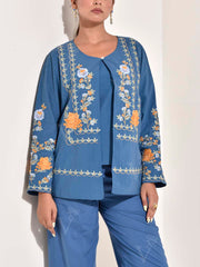 Blue Cotton Co Ord Set