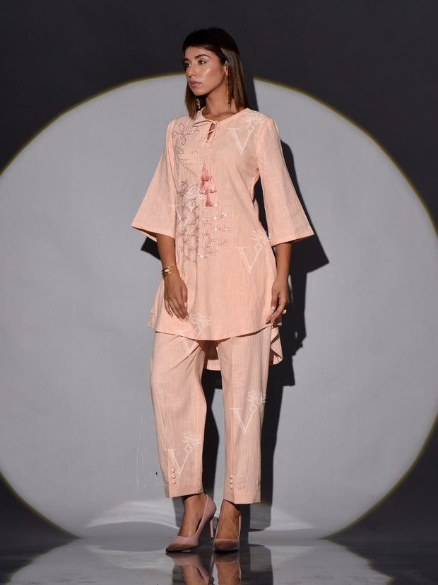 Blush Pink Linen Co Ord Set