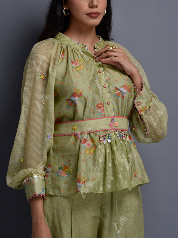 Moss Green Cotton Co Ord Set