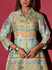 Light Green Vasansi Silk Co Ord Set