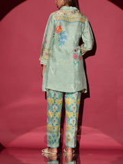 Light Green Vasansi Silk Co Ord Set