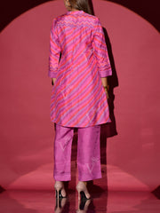 Purple Vasansi Silk Prined Co Ord Set